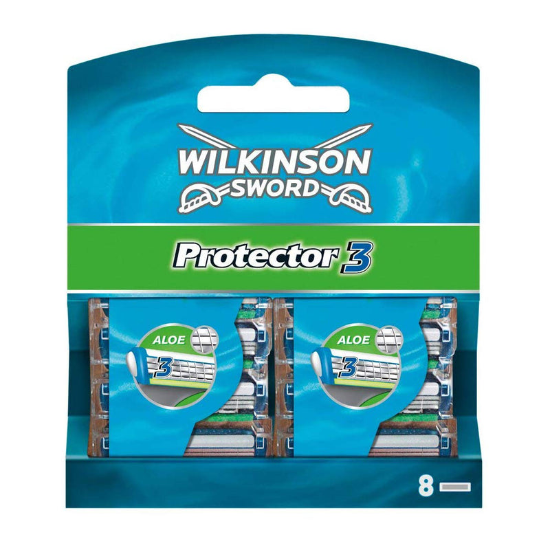 Wilkinson Sword Protector 3 Razor Blades for Men's Razors, 8 Pieces (Pack of 1) - NewNest Australia