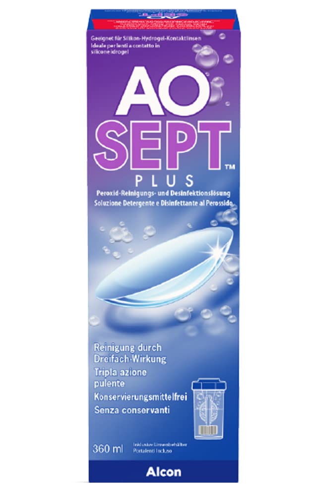 Aosept Plus contact lens care product, single bottle, 1 x 360 ml 360.00 ml (pack of 1) - NewNest Australia