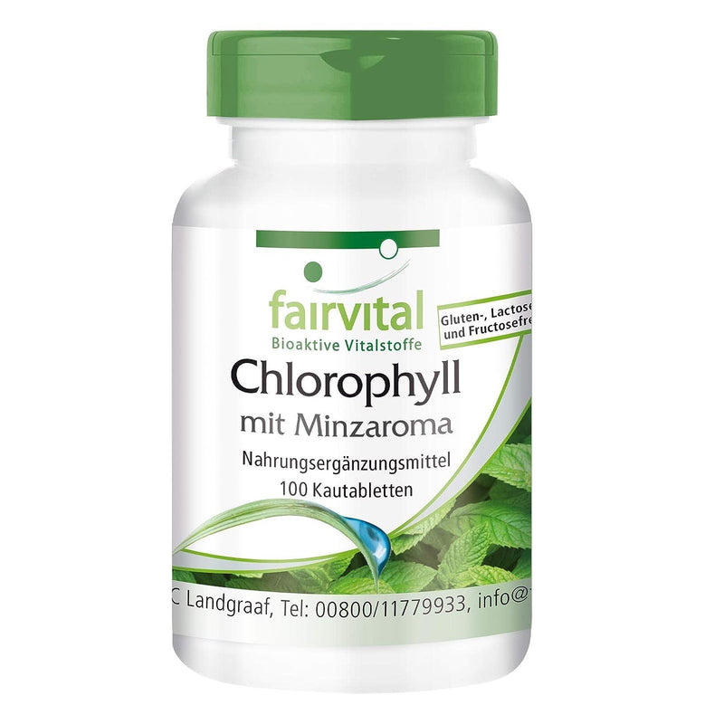 Chlorophyll tablets with mint flavor - VEGAN - 100 chewable tablets - NewNest Australia