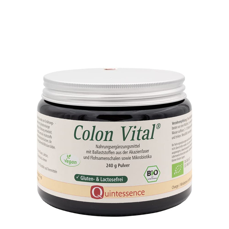 Colon Vital 240 G Powder In Organic Quality By Quintessence, Gluten Free, Lactose Free & Vegan, With Fiber & Microbiotic Cultures For Inner Wellbeing, Produced In Germany - NewNest Australia