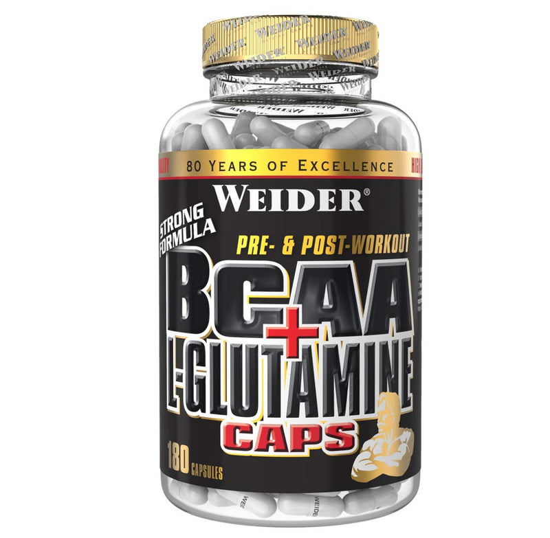 Weider Bcaa Capsules With Glutamine, High-Dose Amino Acid Capsules, Amino Complex For Fitness, Bodybuilding And Strength Training, Essential Amino Acids For Building Muscle, 180 Capsules - NewNest Australia