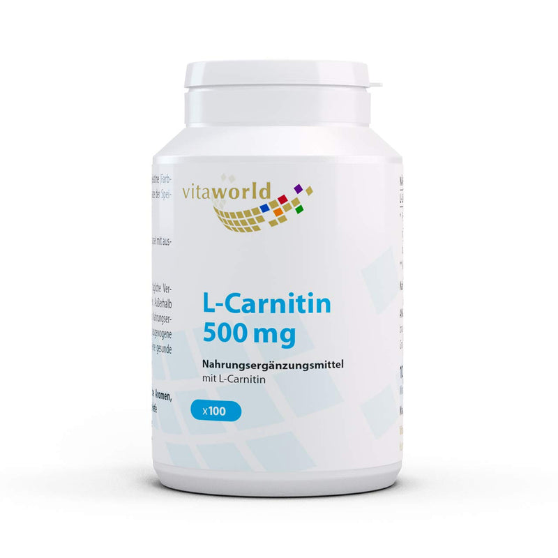 Pack of 3 Vita World L-Carnitine 500mg 300 capsules vegan pharmacy production - NewNest Australia