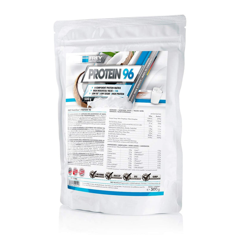 Frey Nutrition Protein 96 Cocos Zipp Bag, Pack of 1 (1 x 500 g) - NewNest Australia
