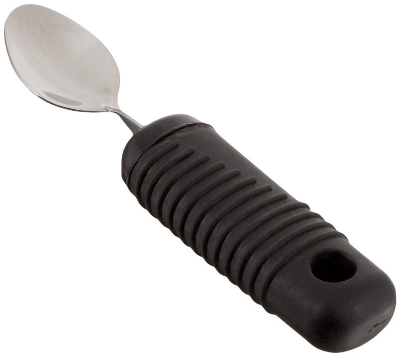 Sammons Preston Sure Grip Flexible Teaspoon, Flexible Stainless Steel Spoon With 4 Inch Long Thick Rubber Handle With Good Grip, Food Aid For Arthritis, Stroke Impairments And Disabilities - NewNest Australia