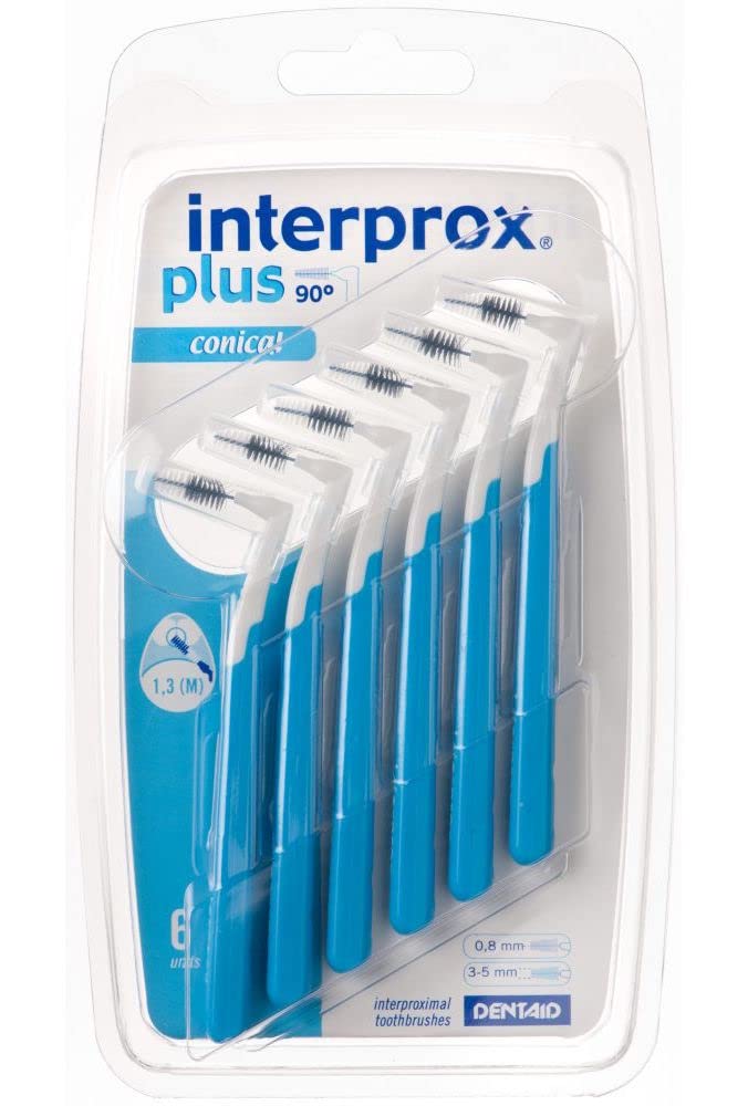 Interprox Plus, cone-shaped tooth brushes, 0.8 mm, blue, pack of 6 - NewNest Australia