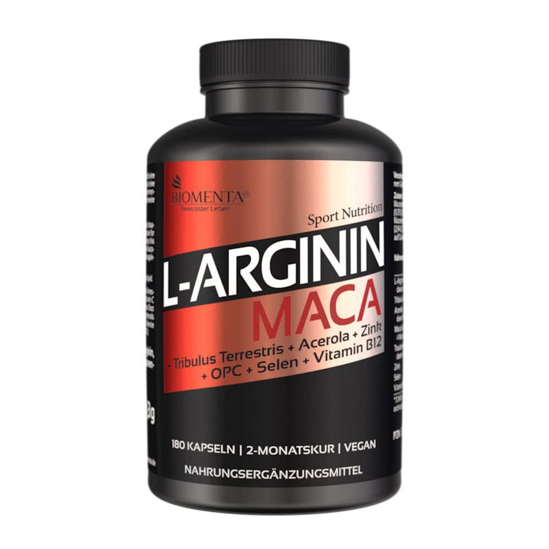 Arginine 1500 mg + Maca 1200 mg + Zinc, OPC - 140 Capsules - NewNest Australia