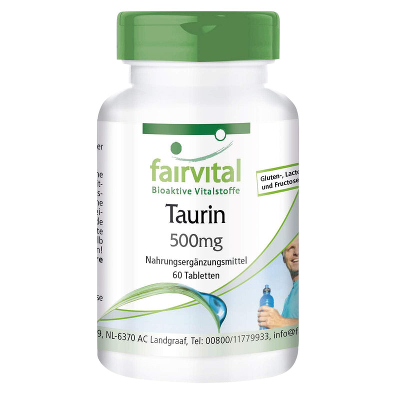 Fairvital | Taurine 500mg - HIGH DOSE - VEGAN - 60 tablets - NewNest Australia