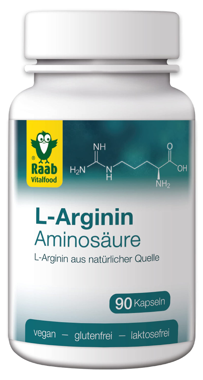 Raab Vitalfood L-Arginine Capsules For Athletes, Pack Of 90, Vegan, 430 Mg Per Capsule, Before Strength Training, Gluten-Free, Laboratory Tested, 49.5 G 3000486 - NewNest Australia