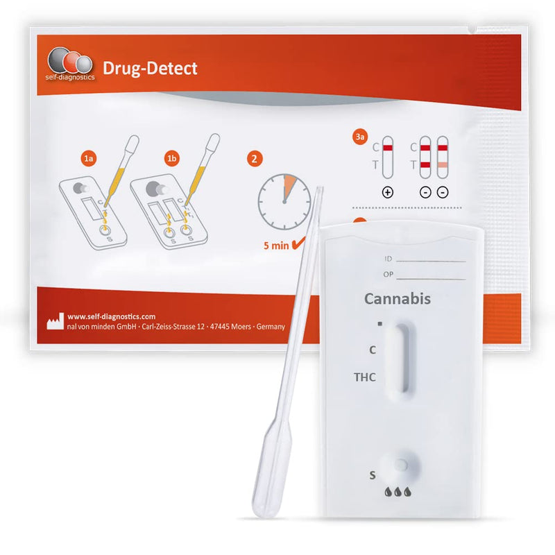 Self-Diagnostics Cannabis (Thc) Quick Drug Test - Marijuana - Hashish - Cut-Off: 50 Ng/Ml - 10 Test Cassettes - Drug Detection - Pipette Test - Urine Test - Thc Test - 5 Minutes Drug Test Urine - NewNest Australia
