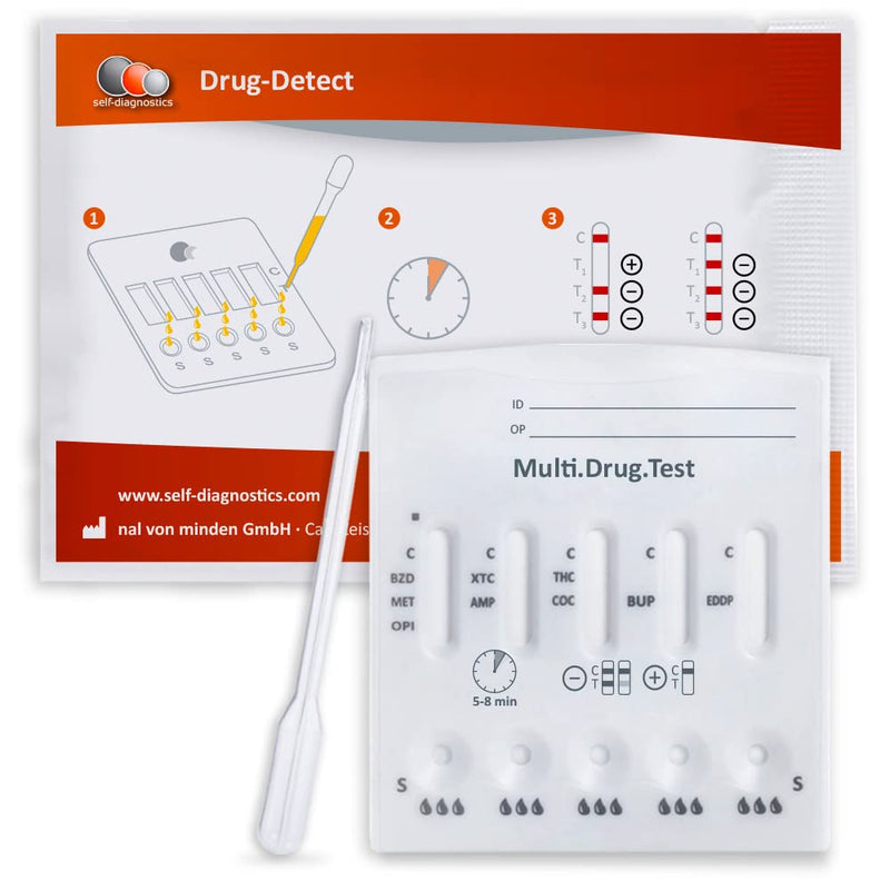 self-diagnostics rapid drug test Multi 11 T - drug test for cannabis, cocaine, ecstasy, benzodiazepines, opiates, amphetamine, methamphetamine, methadone, TCA, barbiturates and buprenorphine in urine - NewNest Australia