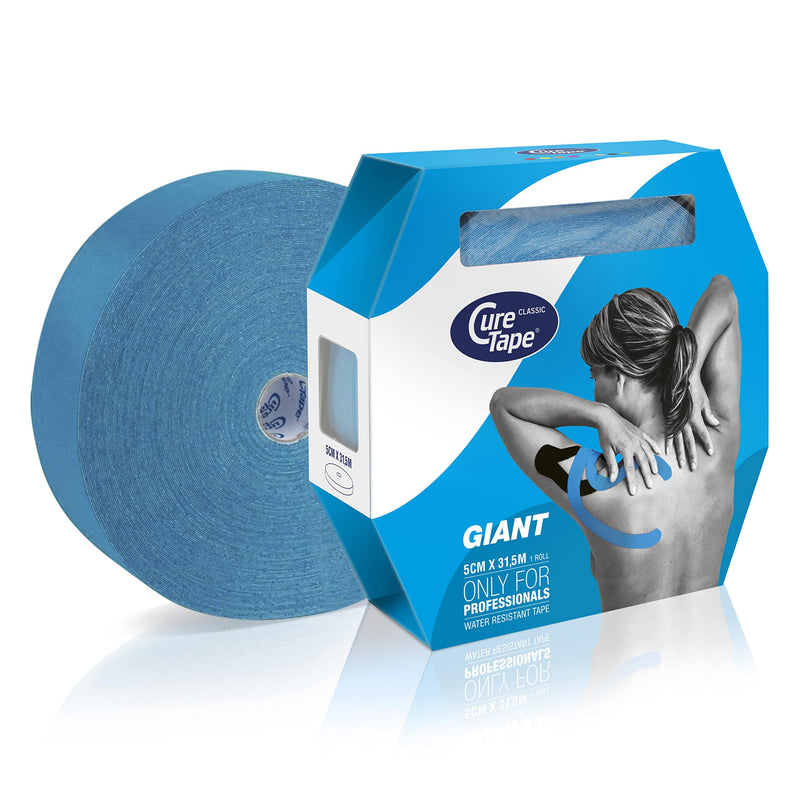 Curetape Kinesiology Tape (5 Cm X 31.5 M, Blue) | Waterproof And Latex-Free Kinesio Tape | Kinesio Tape With T√Úv Certificate | Sports Tape For Professionals | Physio Tape For Injuries And Complaints - NewNest Australia