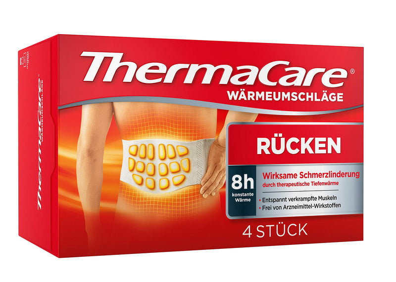 ThermaCare heat wraps - heat pads for the lower back to relieve back pain - deep heat to relax and loosen the muscles - size S-XL - 4 pieces per pack, white - NewNest Australia