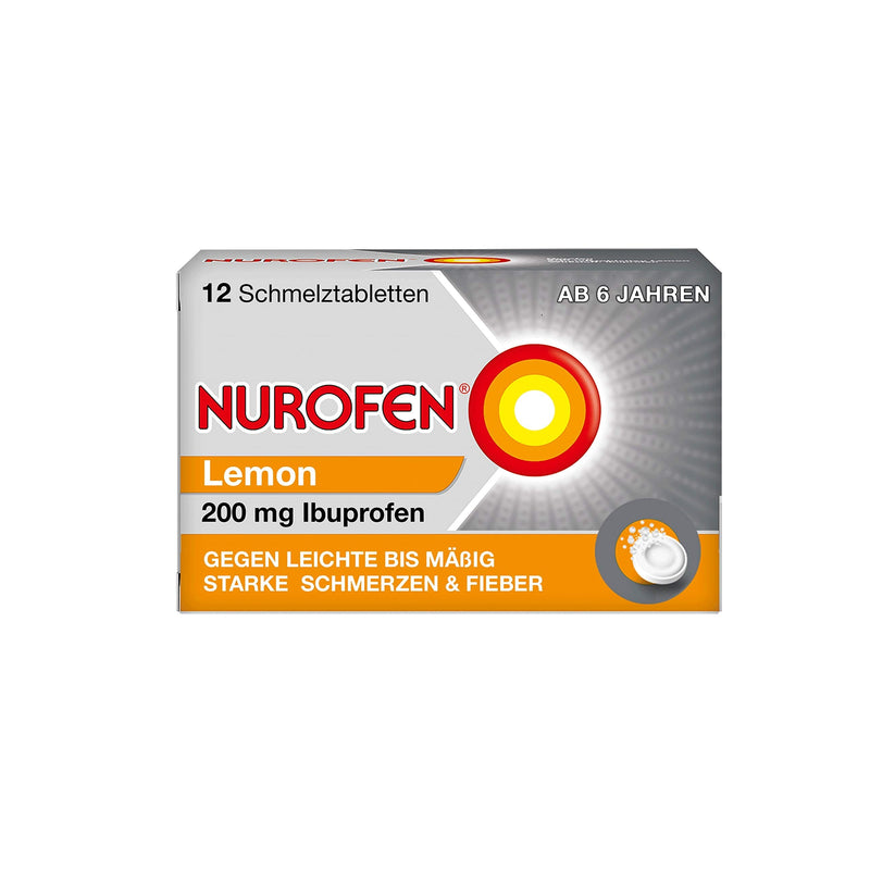 NUROFEN 200 mg orodispersible tablets Lemon - for mild to moderate pain & fever - from 6 years - 12 pieces 1 - NewNest Australia