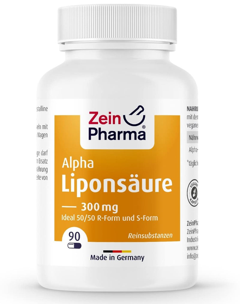 ZeinPharma alpha lipoic acid capsules 300 mg - 90 vegan capsules with 50% R and 50% S alpha lipoic acid - NewNest Australia