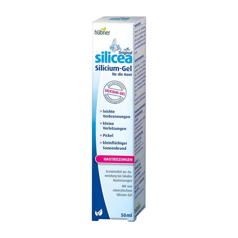 Hübner Original silicea silicon gel |silicic acid gel|cooling| anti-inflammatory | For skin irritations such as sunburn, pimples, insect bites | 50ml - NewNest Australia