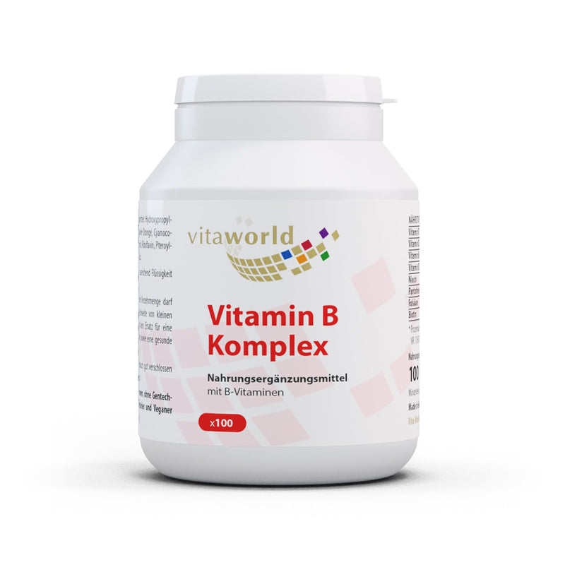 vitaworld Vitamin B complex, vegan, 100 capsules - NewNest Australia