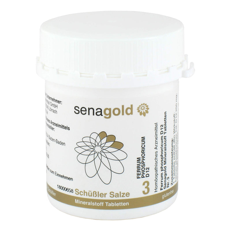 Senagold Schüßler Salt No. 3 - Ferrum phosphoricum D12 tablets - gluten-free (400 pieces) 400 pieces (pack of 1) - NewNest Australia