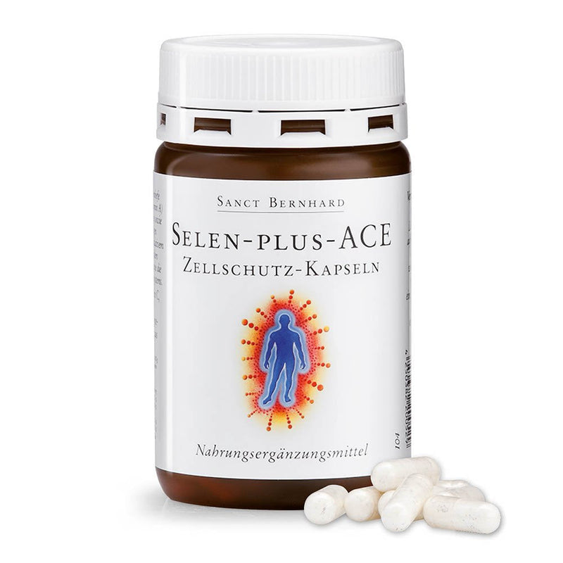 Sanct Bernhard Selenium-plus-ACE capsules cell protection capsules, vitamin C, E, magnesium, carotenoids, 120 capsules - NewNest Australia
