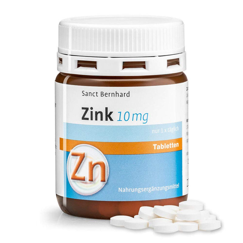 Sanct Bernhard zinc tablets with 10 mg zinc per tablet, contents 210 tablets - NewNest Australia