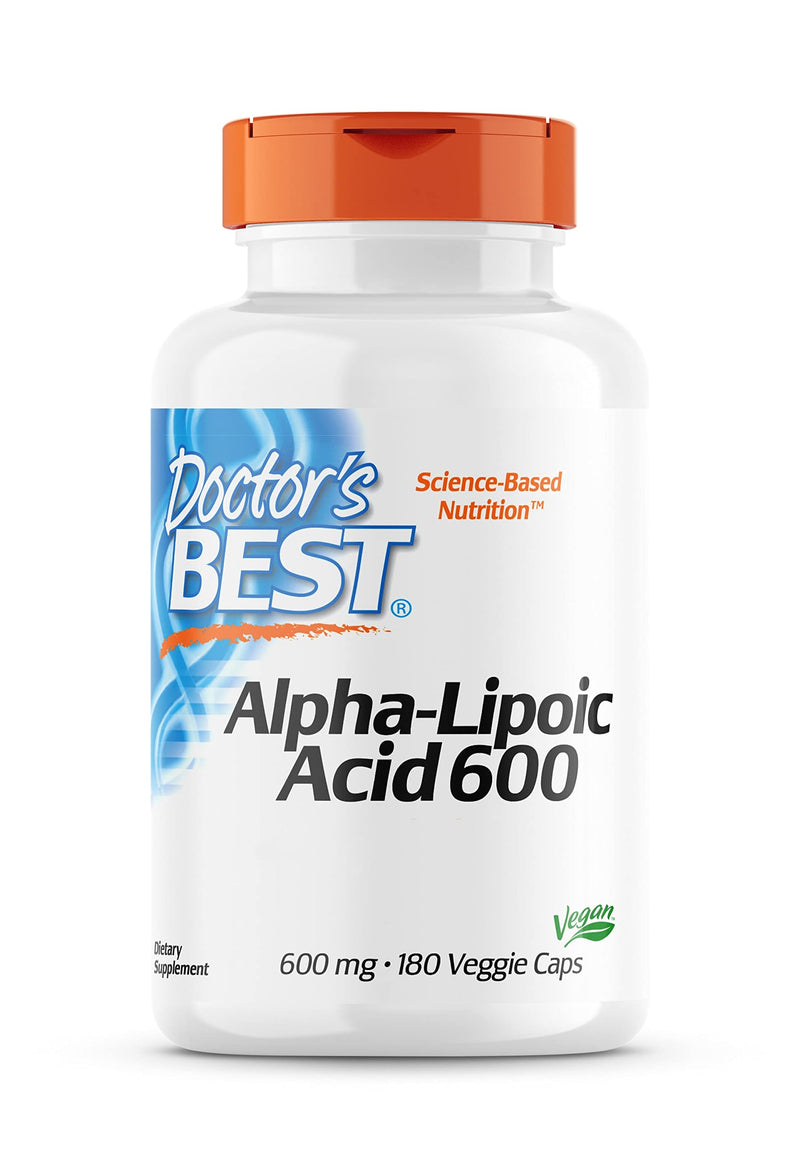 Doctor's Best, Alpha-Lipoic Acid (Alpha Lipoic Acid), 600 mg Depot, 2-Day Dose, 180 Vegan Capsules, High Dose, Laboratory Tested, Non-GMO, Gluten Free 180 Pieces (Pack of 1) 146.0 - NewNest Australia
