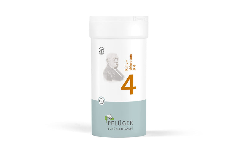 PFLÜGER Schüßler Salts No. 4 Potassium chloratum D6-400 tablets - The salt of the mucous membranes - gluten-free - NewNest Australia