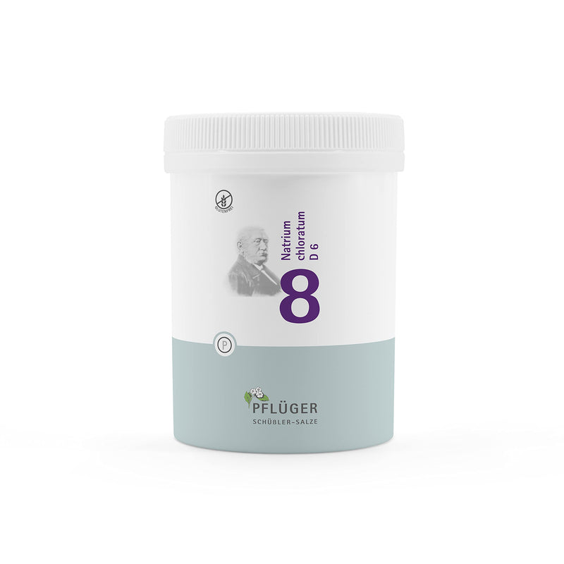 PFLÜGER Schüßler Salts No. 8 Sodium chloratum D6-1000 tablets - The salt for fluid balance - gluten-free, tasteless, 1000 pieces (pack of 1) - NewNest Australia