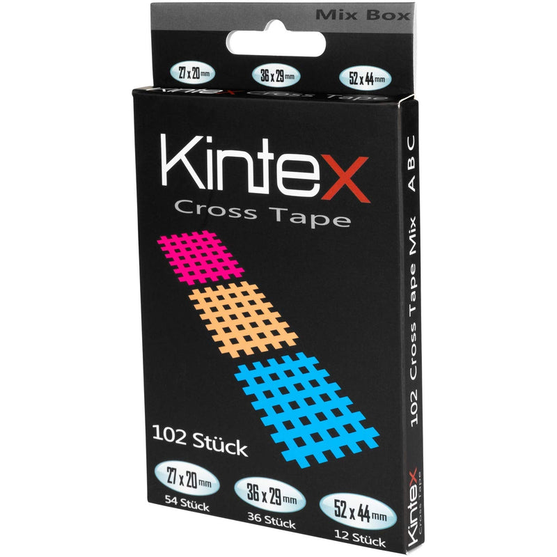 Kintex Cross Tape, Mix Box, 102 grid plasters mixed, cross tapes, acupuncture plasters, grid tape, tape plasters, kinesiology tape, cross tapes - NewNest Australia