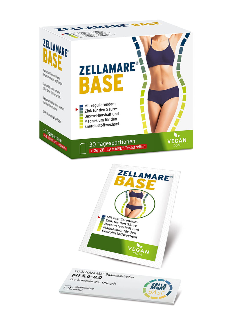 CELLAMARE BASE for interval fasting, for vitality in everyday life, with zinc, potassium &amp; Magnesium citrate, vegan  WITH BASE TEST STRIPS, quality Made in Germany - NewNest Australia