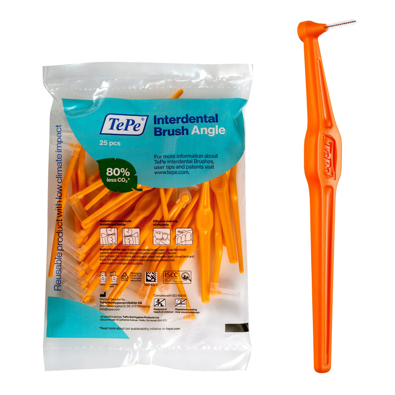 TePe interdental brushes Angle ORANGE 0.45, 25 pieces single - NewNest Australia