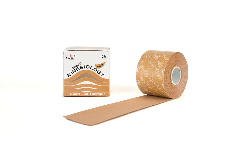 Nasara Original Kinesiology Physio Tape for Sports and Medicine, Roll Size 5cm x 5m, Beige - NewNest Australia