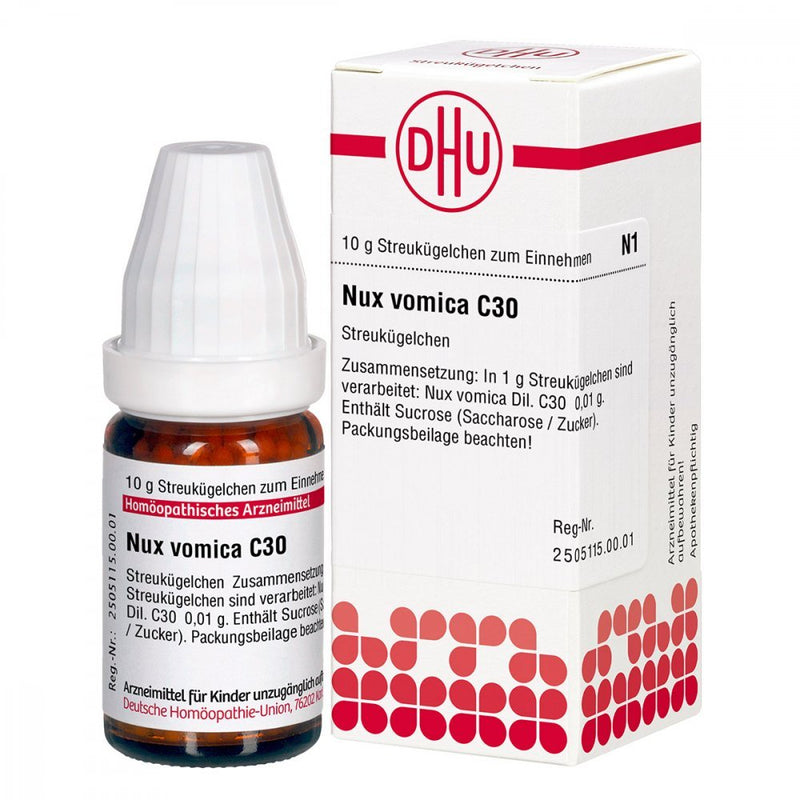 DHU Nux vomica C30 sprinkle beads, 10 g globules - NewNest Australia