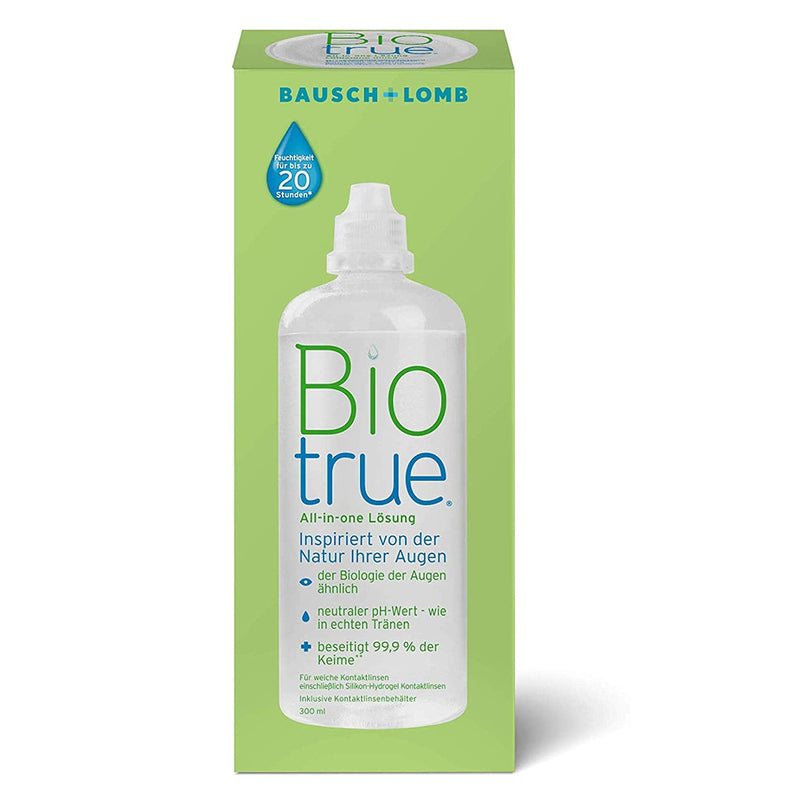 Bausch + Lomb contact lens cleaner Biotrue, compatible contact lens care for silicone hydrogel lenses, 1 x 300 ml single - NewNest Australia