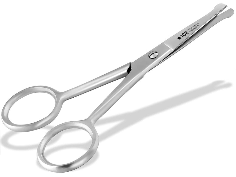 Rounded beard scissors, hair scissors, mustache scissors - NewNest Australia
