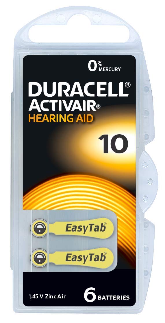 Duracell Type 10 hearing aid batteries, yellow, 60 pieces - NewNest Australia