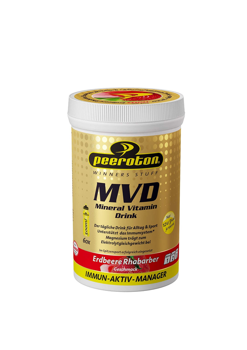 Peeroton Mvd Mineral Vitamin Drink - Strawberry Rhab, Electrolyte Powder With 5 Essential Electrolytes Plus Zinc, Magnesium And Vitamin C - Take Regularly And Strengthen The Immune System, 300 G - NewNest Australia
