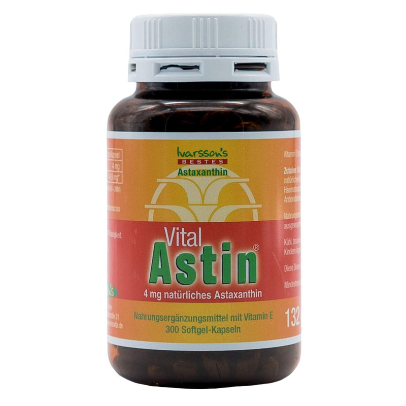 VitalAstin Astaxanthin 300 capsules I The original - Ivarssons VitalAstin with 4 mg natural astaxanthin I cell protection 300 pieces (pack of 1) - NewNest Australia
