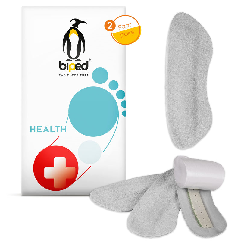 biped HEALTH 2 pairs of anti-slip heel holders - quick help for shoes that are too big and hard heel caps - self-adhesive heel pad made of soft velor leather z1769 Gray suitable for all shoe sizes - NewNest Australia
