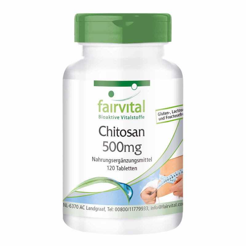 Fairvital | Chitosan 500mg - HIGH DOSE - natural fiber - 120 tablets - NewNest Australia