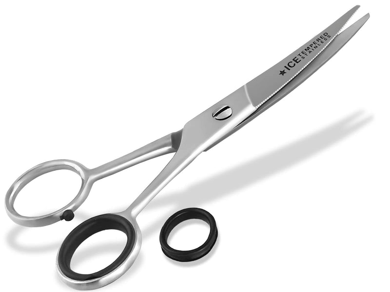 Curved beard scissors - hair scissors with micro-serration 13 cm stainless steel - NewNest Australia