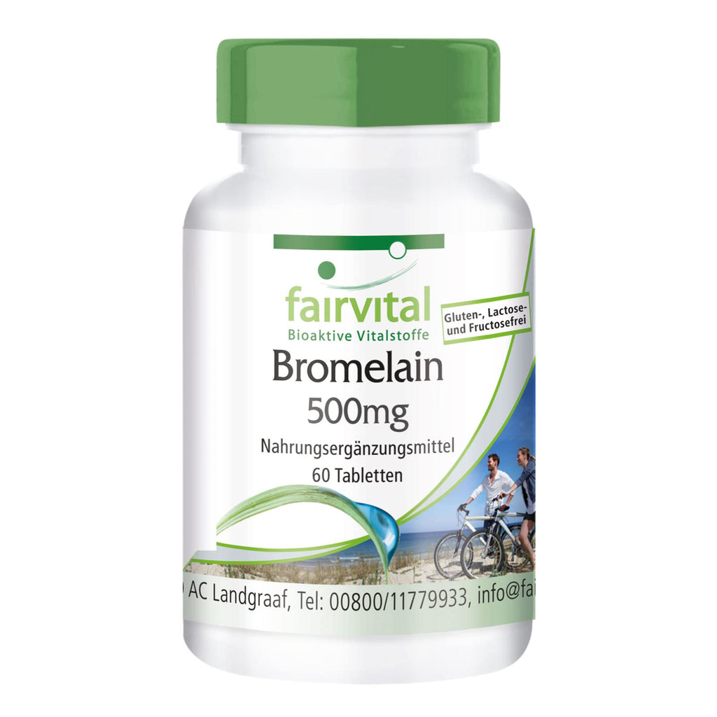 Fairvital | Bromelain 500mg - HIGH DOSE - VEGAN - 1200 FIP - Pineapple enzyme - 60 tablets - NewNest Australia