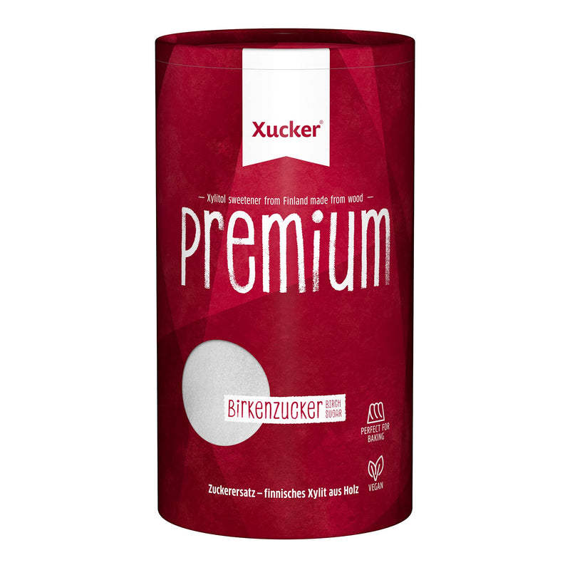 Xucker Premium made from xylitol birch sugar - reduced calorie sugar substitute I vegan & tooth-friendly granulated sugar alternative for cooking & baking sugar-free (1 kg) can 1 kg (pack of 1) single - NewNest Australia