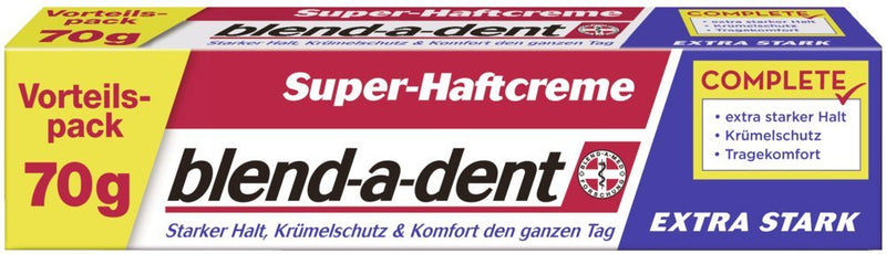Blend-a-dent super adhesive cream extra strong 70g, pack of 6 (6 x 70 g) pack of 6 (6 x 70 g) - NewNest Australia