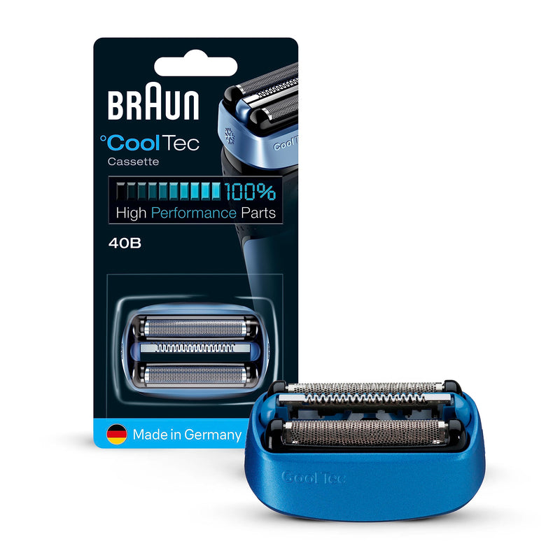 Braun electric shaver shaving head, replacement shaving part compatible with men's razor CoolTec, 40B, blue/black - NewNest Australia
