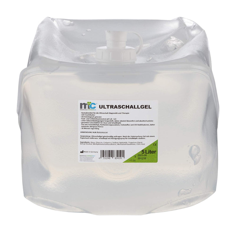 Ultrasound gel - 5kg Cubitainer, contact gel, conductive gel, transmission gel - NewNest Australia