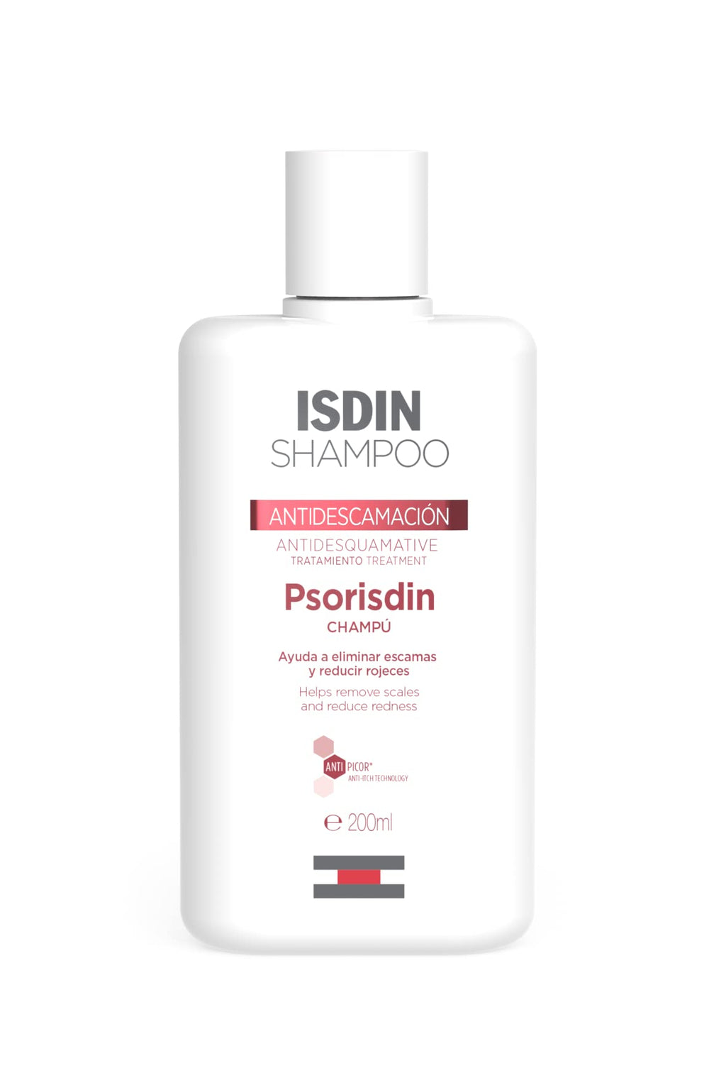 ISDIN Psorisdin Anti-Dandruff Shampoo 200ml | Removes dandruff (psoriasis) and reduces redness of the scalp 200 ml - NewNest Australia