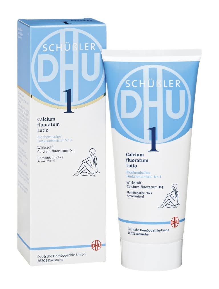 DHU Schüßler Salt No. 1 Calcium fluoratum D4 - The mineral salt of connective tissue, joints and skin - the original, 200 ml lotion - NewNest Australia
