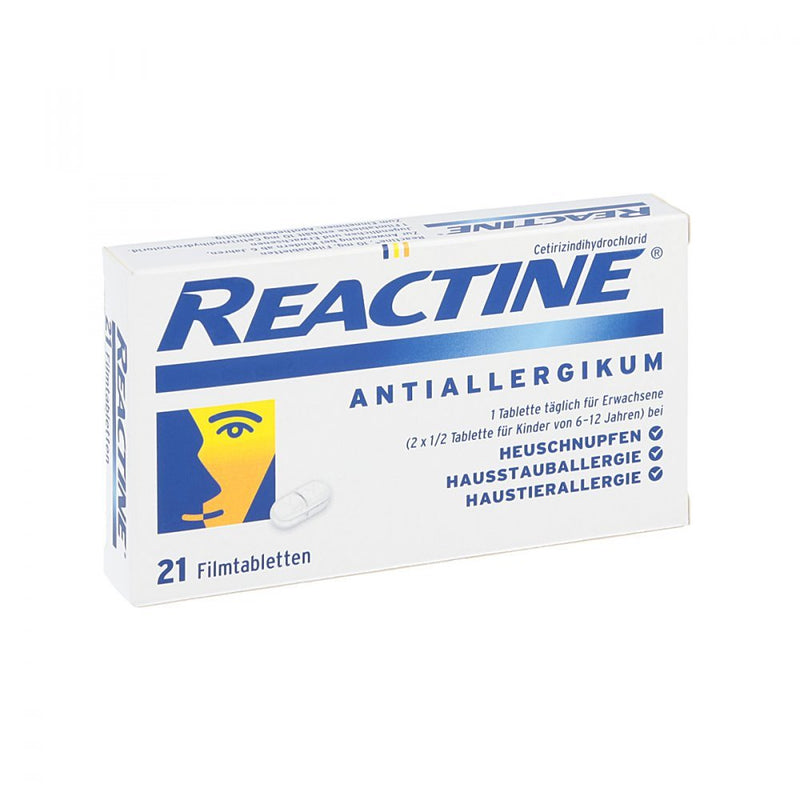 Reactine allergy tablets with cetirizine (21 pcs.) | Quick help for allergy symptoms on the skin, nose and eyes | For hay fever, house dust mite and animal allergies - NewNest Australia