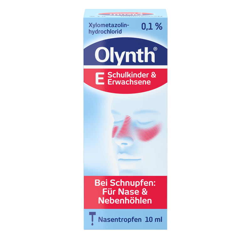 Olynth 0.1% - decongestant cold solution for adults and school children aged 6 and over - 10 ml nose drops 10 ml (pack of 1) - NewNest Australia