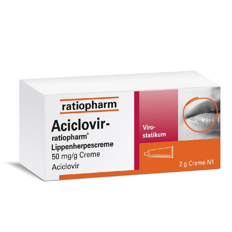 Acyclovir-ratiopharm cold sore cream: herpes cream for the relieving treatment of pain and itching from blisters on the lips, 2 g cream - NewNest Australia