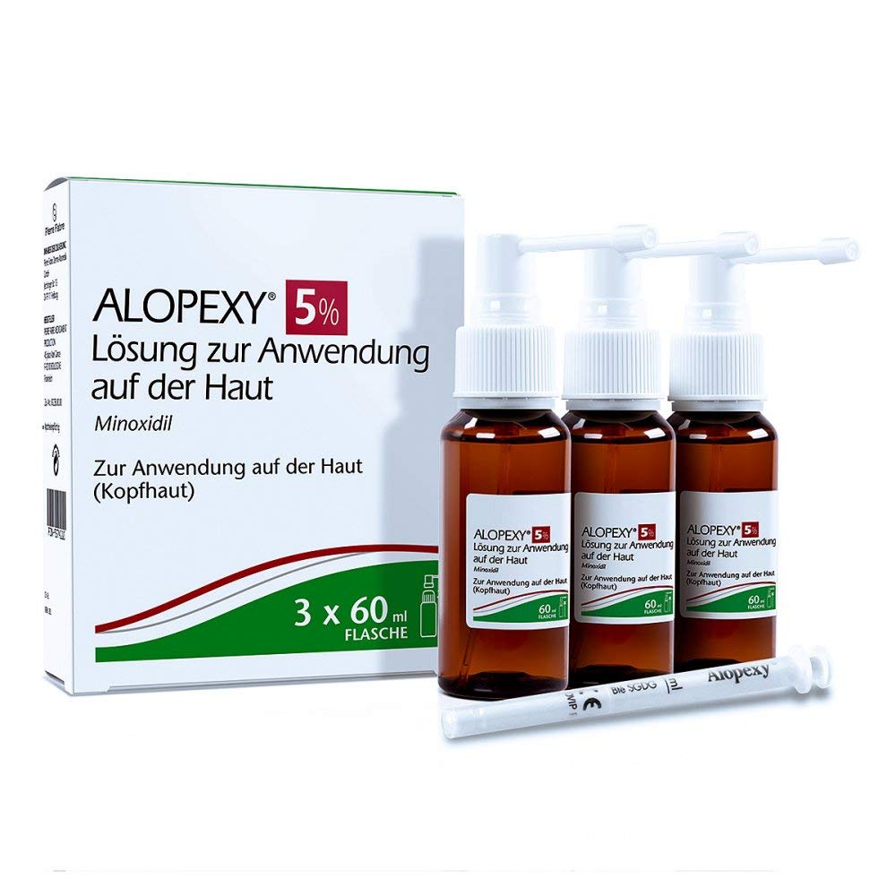 Alopexy 5%, 3x60 ml solution, gel, unscented - NewNest Australia